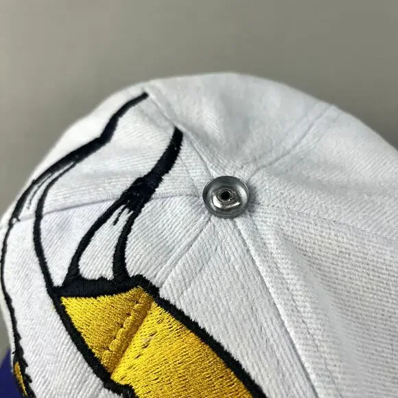 Vintage Minnesota Vikings Hat Snapback White The Game Big Logo NFL Football 90s - Picture 11 of 12